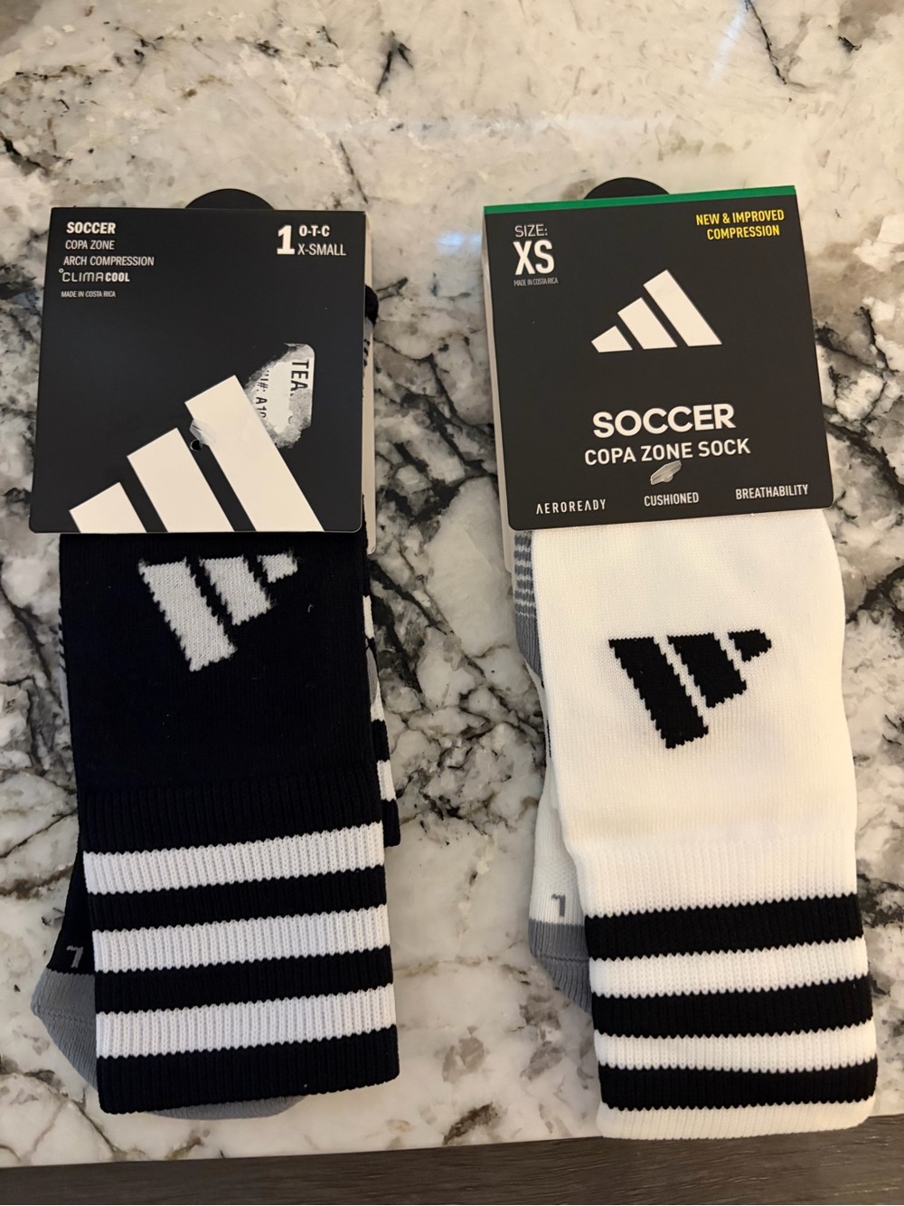adidas Kids Soccer Copa Zone Socks - Black & White